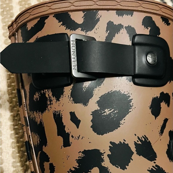 Hunter leopard Print Short Waterproof Rain Boots size 10 - Picture 4 of 8